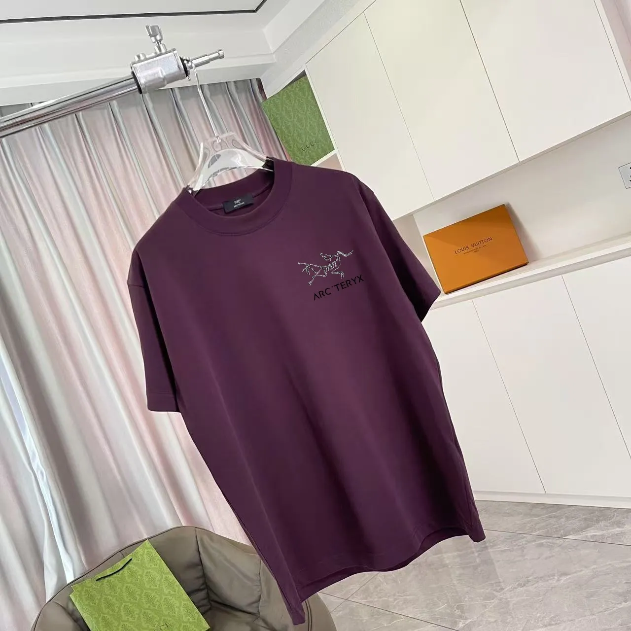 ARC'TERYX* 2025 New Arrival logo t g Same Style Size：S M L XL XXL ：Black White Purple Gray